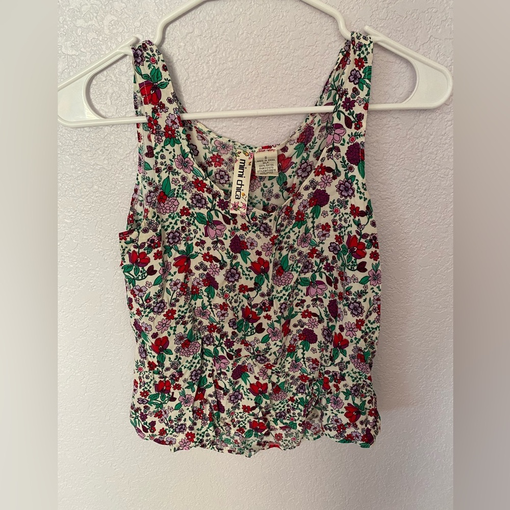Small floral tank top